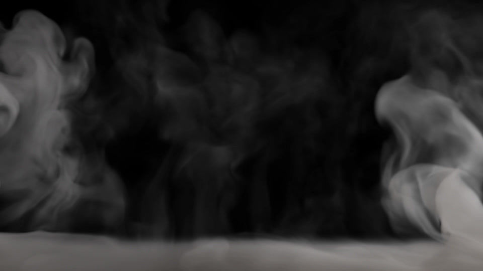 Thumbnail: Looping shot of thick heavy smoke swirling in the frame, 4k 25p, with alp