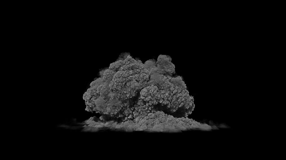 Thumbnail: Artillery impact or bomb explosion, three speeds, 4K 24p, with green screen