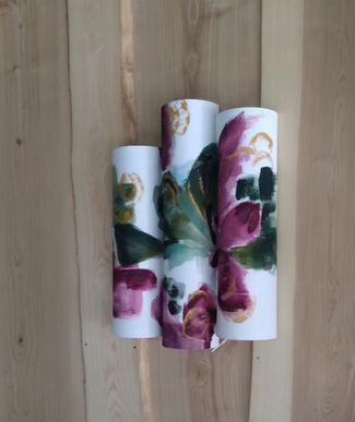 Applique murale en triptyque, œuvre originale inspirée par la nature. Création Caroline de Fraville Icône luminaires