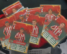création de carte inspirée de Fifa pour l'équipe de football U12 lors de l'atelier cohésion et esprit d'équipe