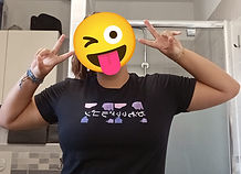 écriture japonaise design t-shirt à partir des dessins des élèves
