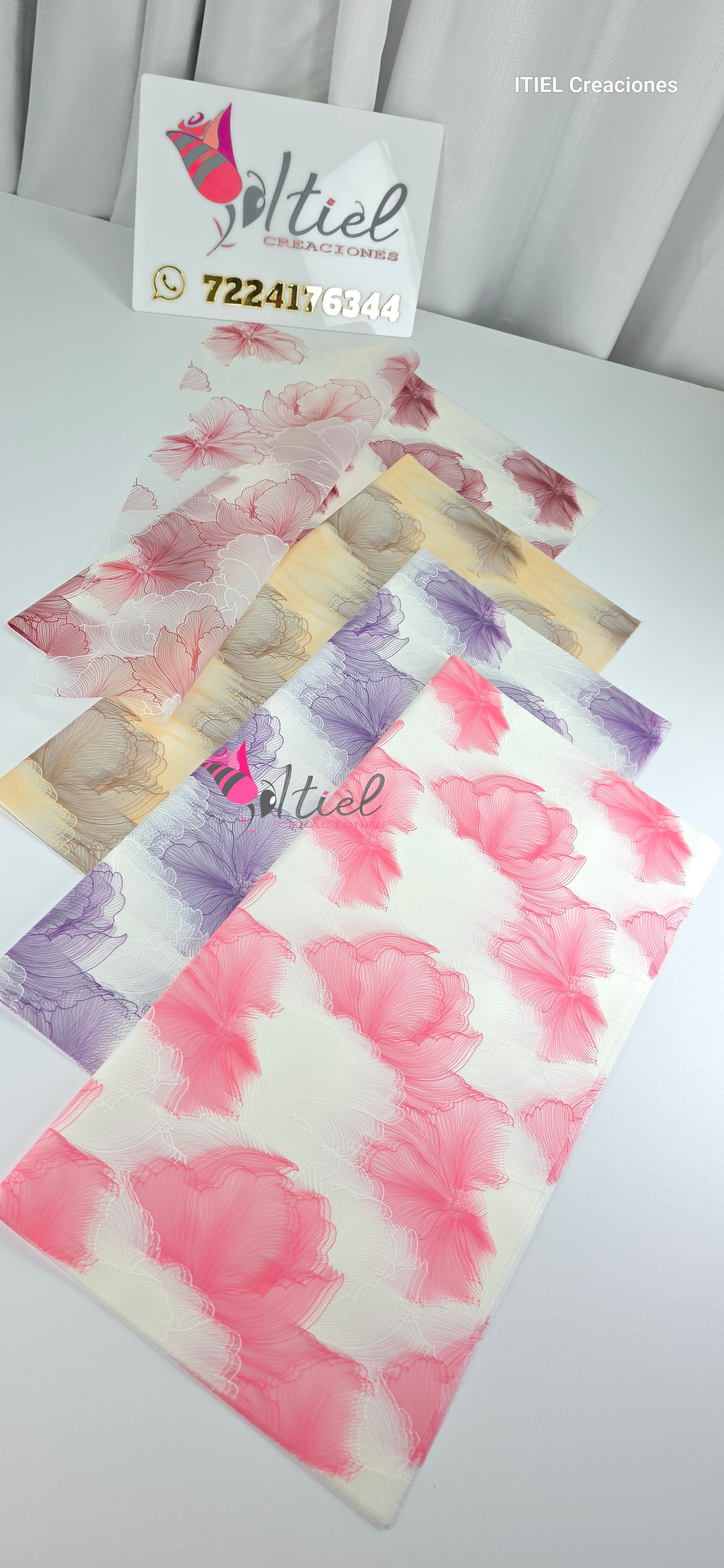 Semi transparente con flores