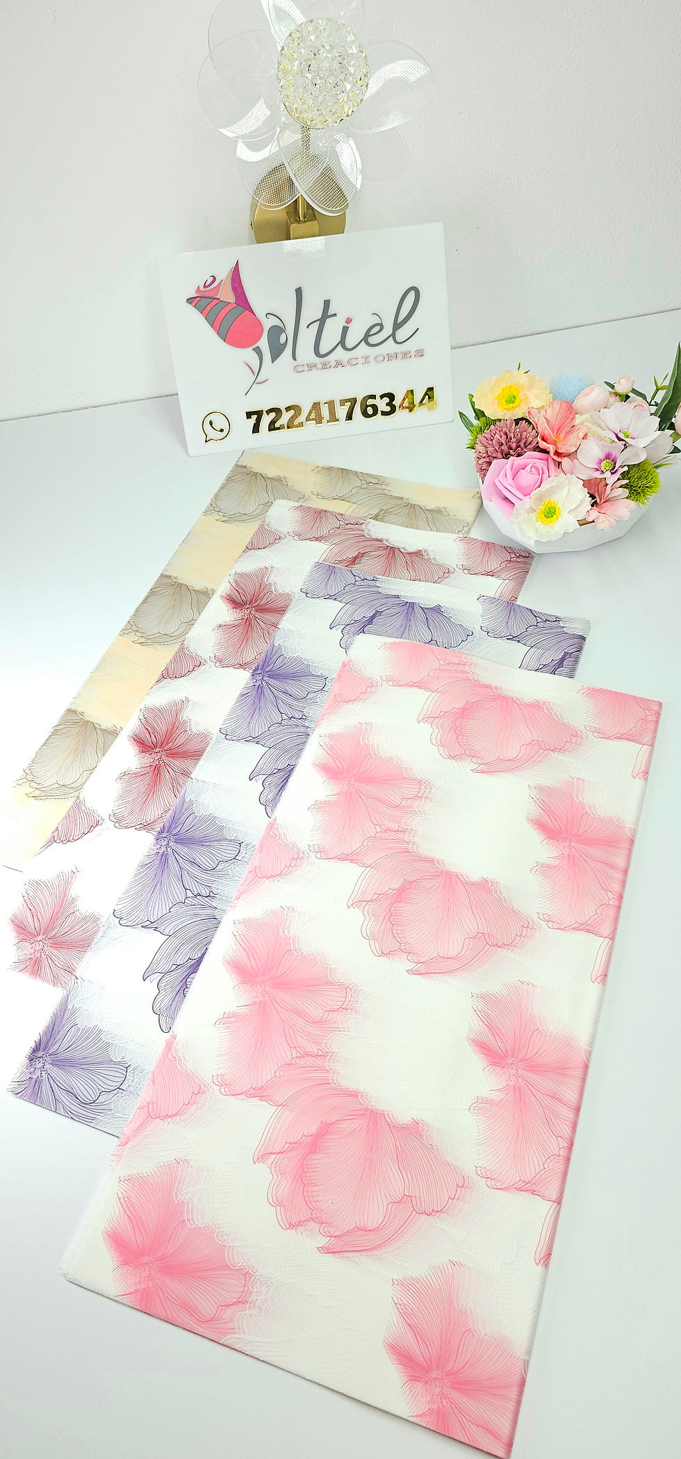 Papel coreano flores