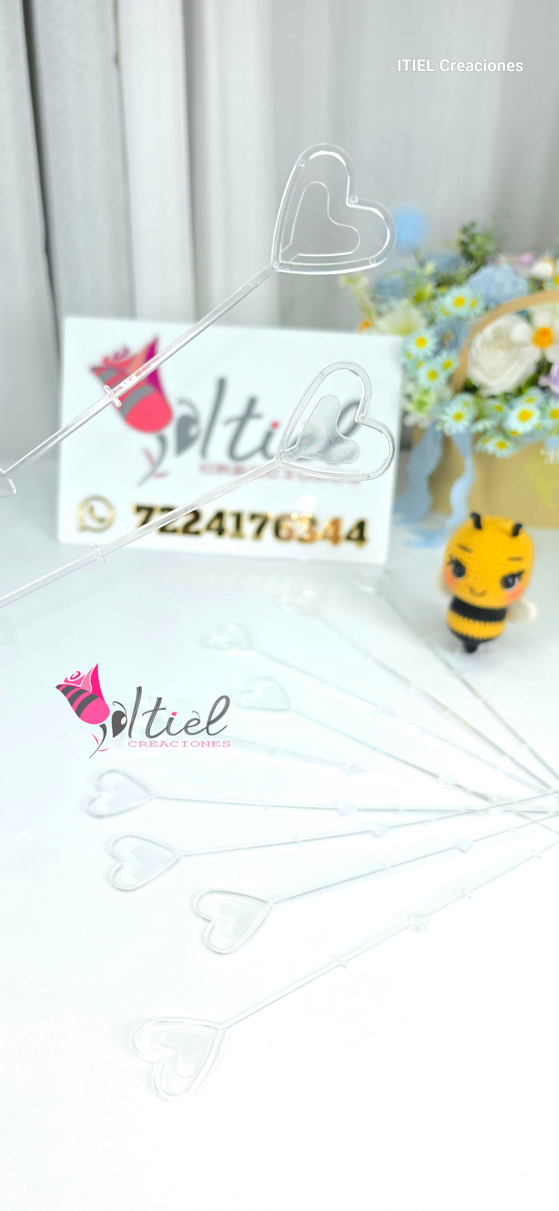 Porta tarjeta acrílico 31cm 80pz