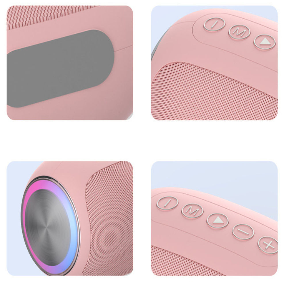 Thumbnail: Oval Drum Bluetooth Speaker With LED Ring Light