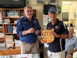 The Tom Wall Memorial Shield for Exceptional Volunteering was presented to Glenn Bruggemann