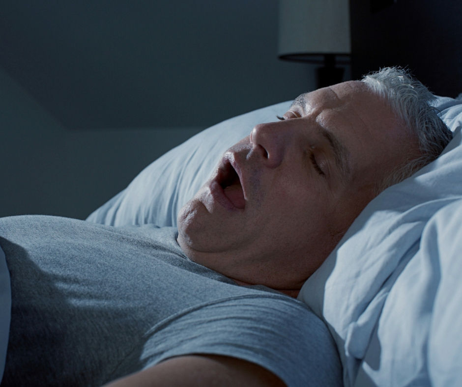 Man snoring