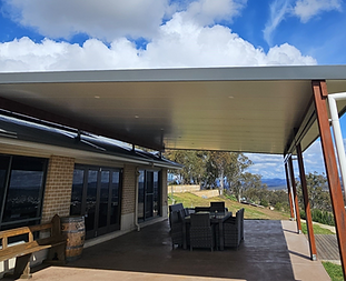 Patio roofing by Roofing Resolutions