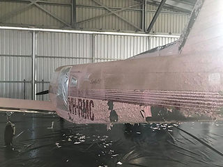 Saratoga aircraft refurbishment during photo