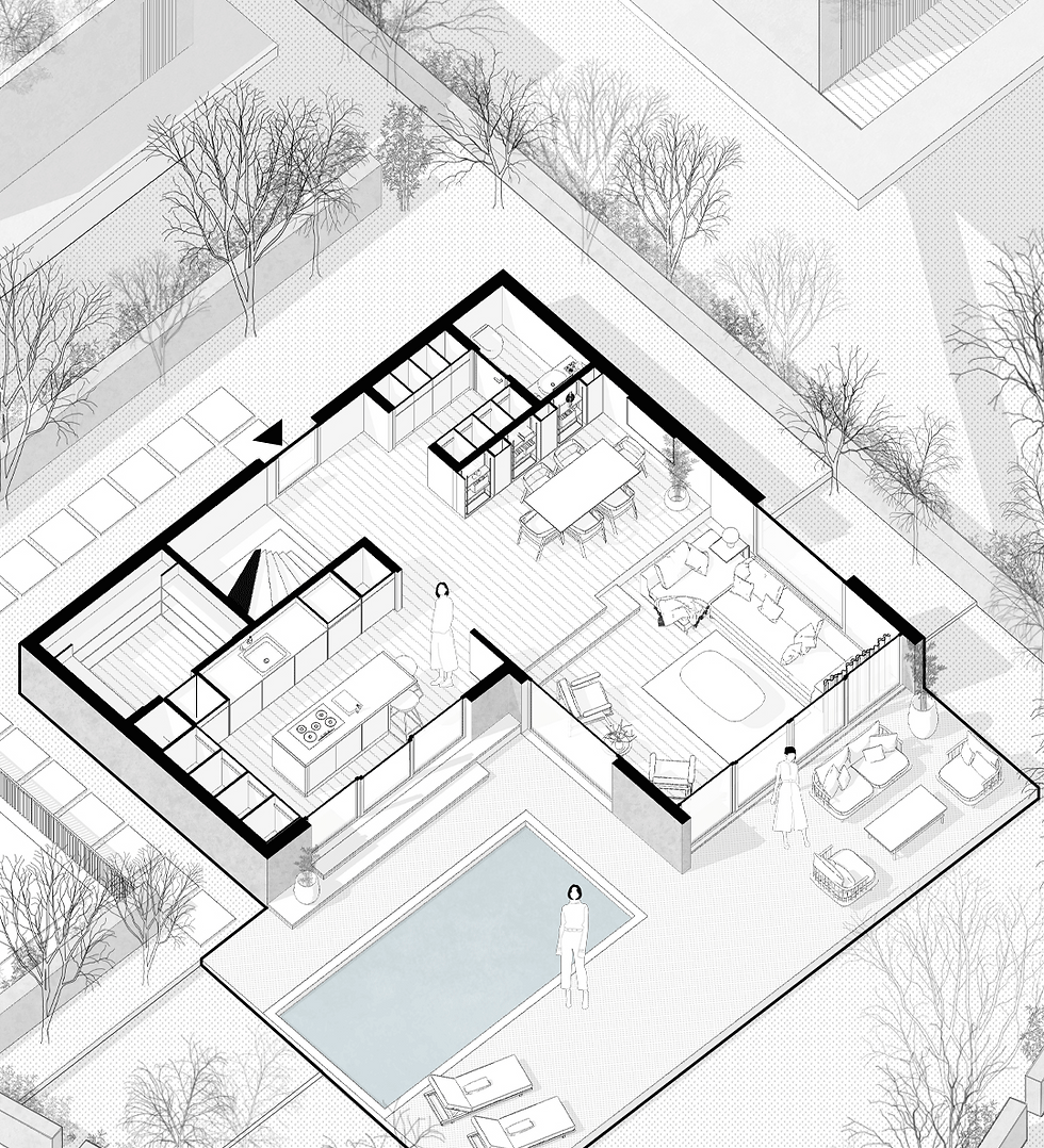 the work mimarlık şile balibey houses konut projesi için kat planlarını gösteren şematik çalışma.