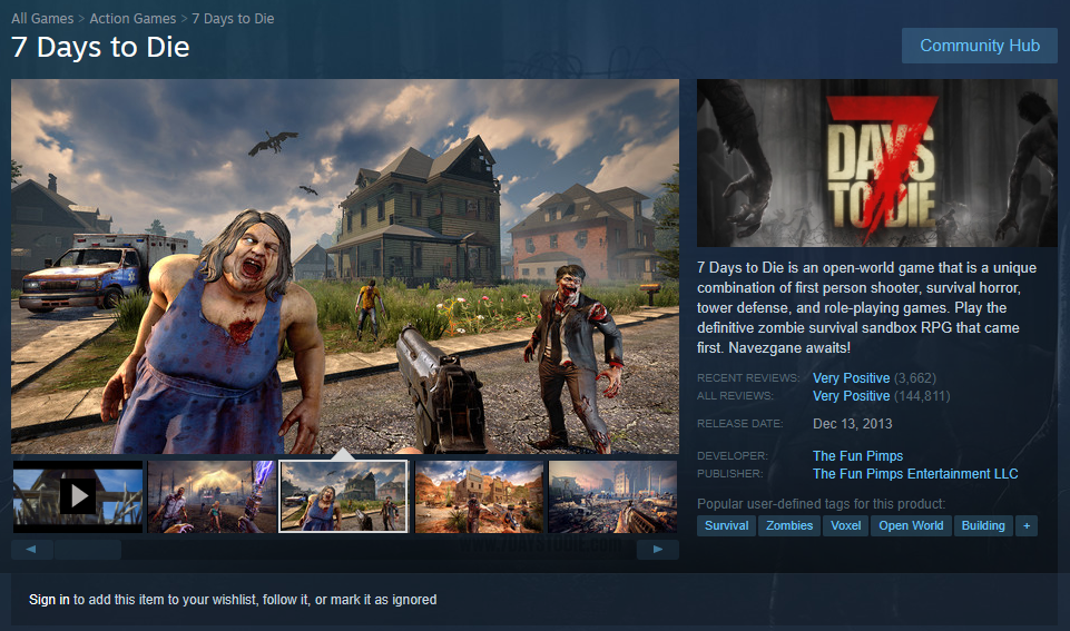 7D2D Steam Page