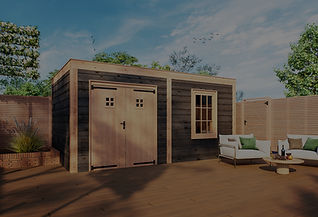 Buitenverblijf Modern met deur en raam