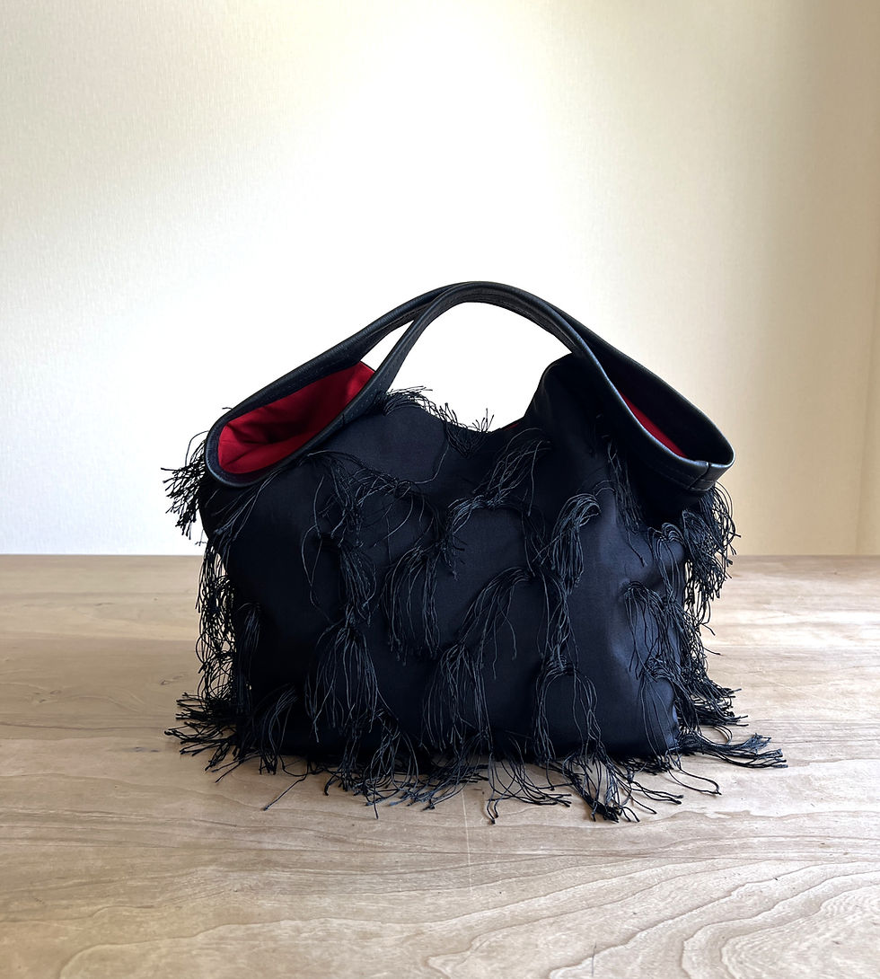 サムネイル： くたくたBag    フリンジ黒