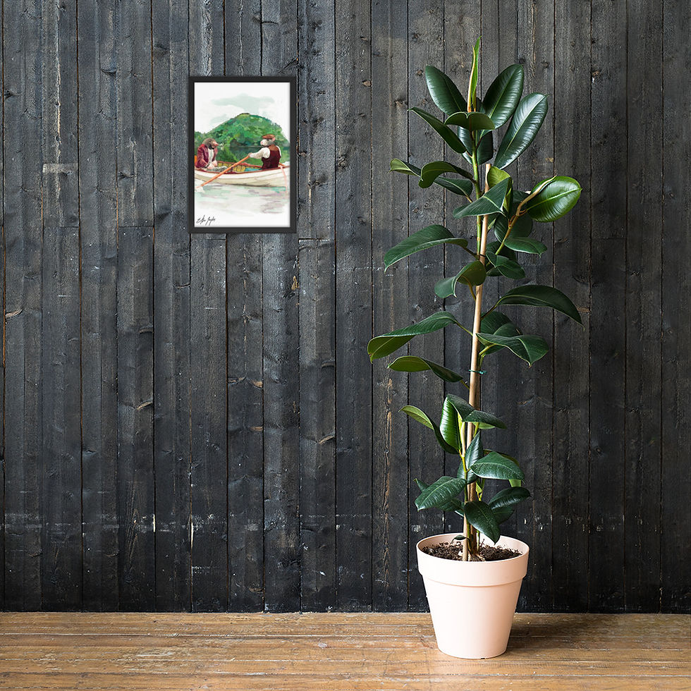 Thumbnail: Willow: 1 Boating - framed poster
