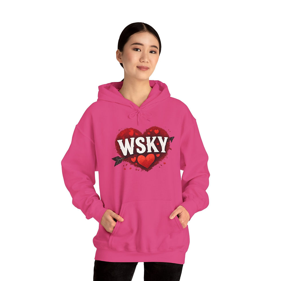Thumbnail: WSKY Heart Hooded Sweatshirt