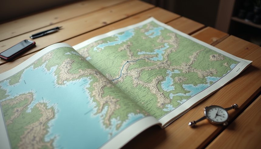 A map used for hiking session with megsy's adventures