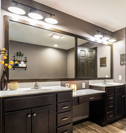 Bathroom remodel with custom sink