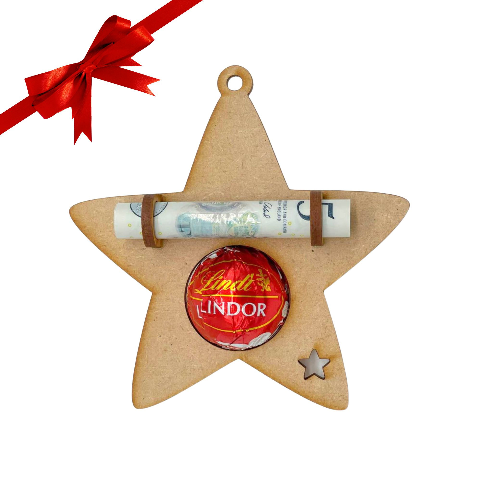 MDF Christmas Bauble Lindor Money Star