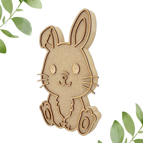 18mm MDF Woodland Theme Animal Freestanding Shelfie Rabbit
