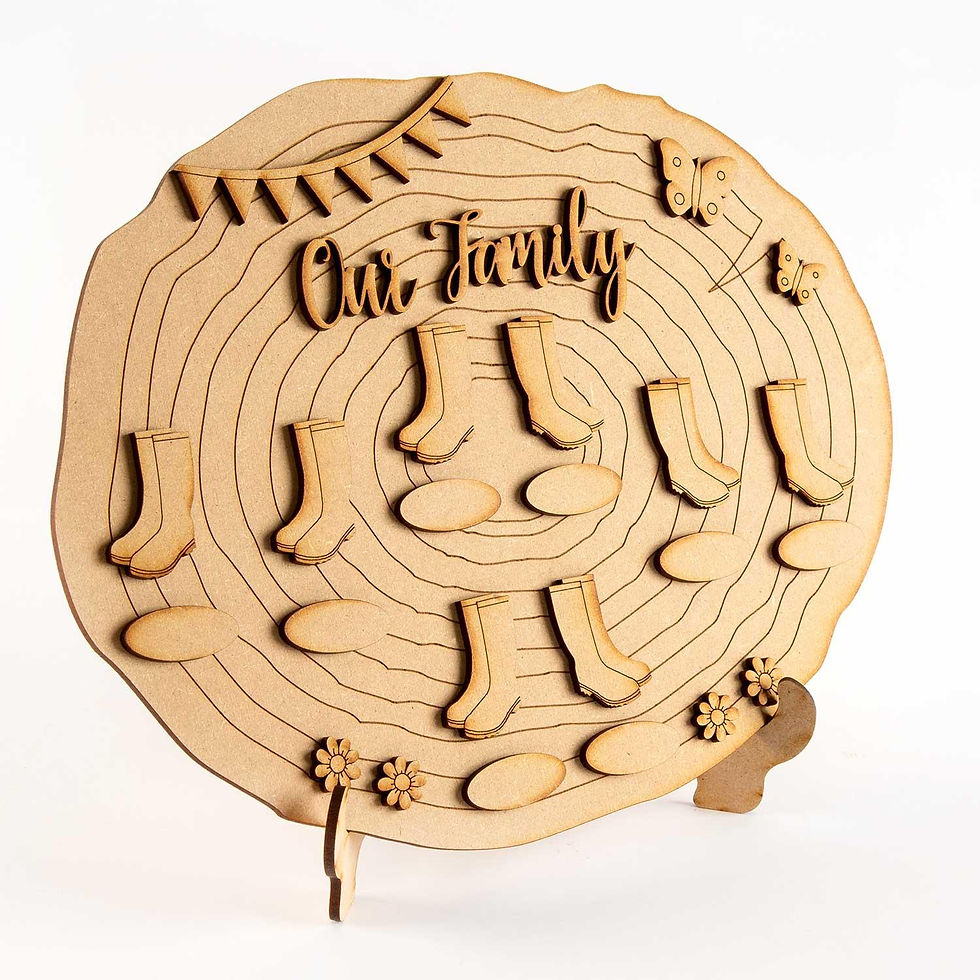 MDF Wellington Log Slice Plaque H1