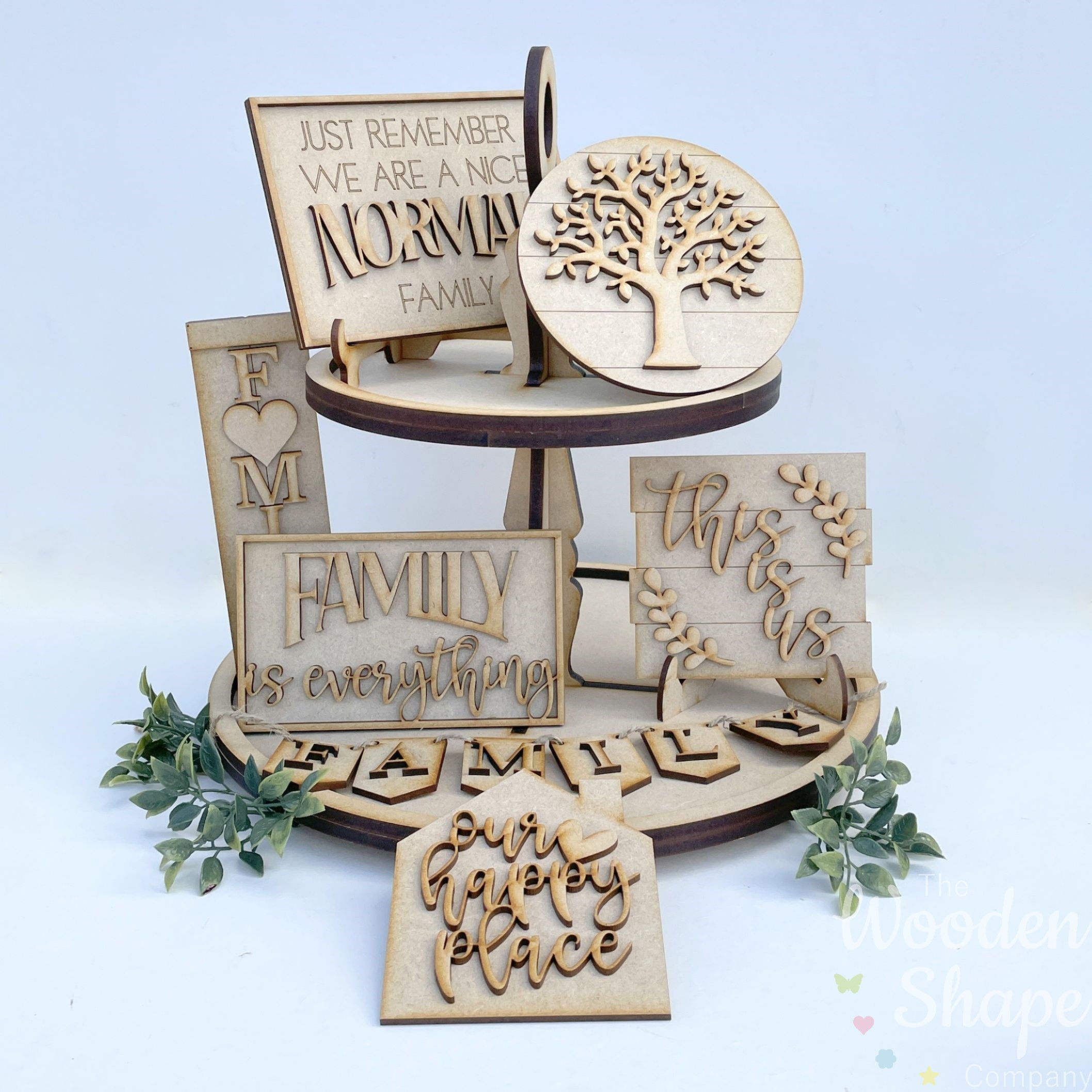 Family Theme Tiered Tray Kit