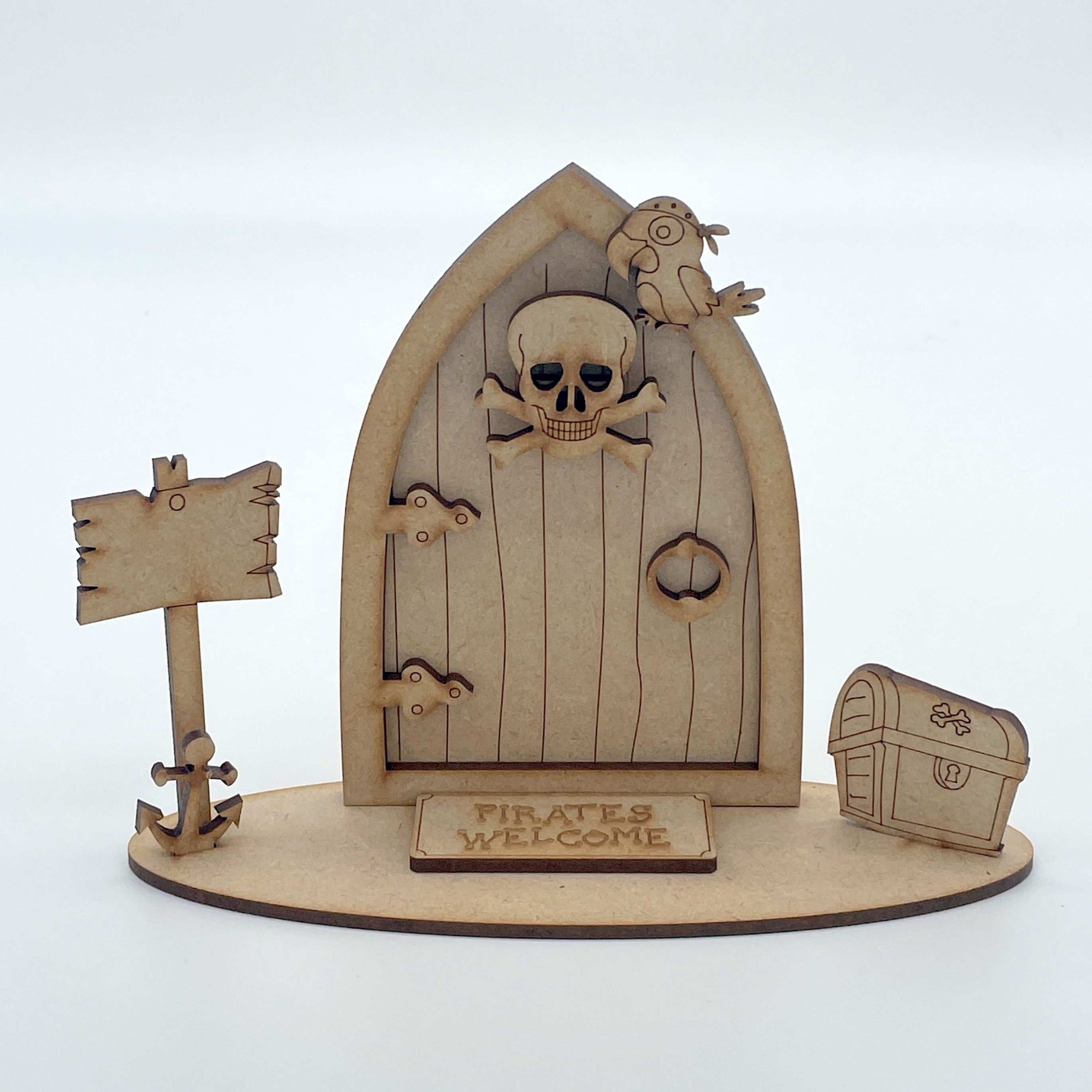 MDF Fairy Door Stand Pirate