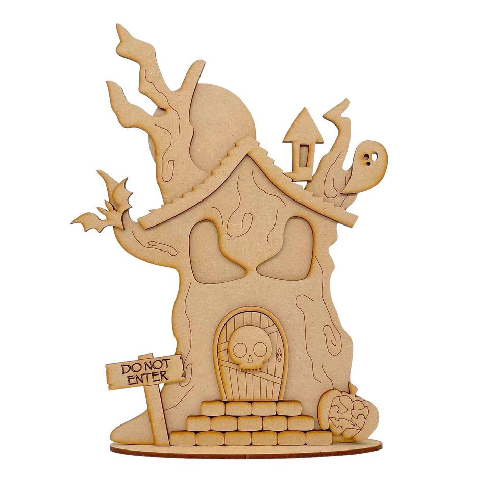 MDF Halloween Theme Spooky House Tree
