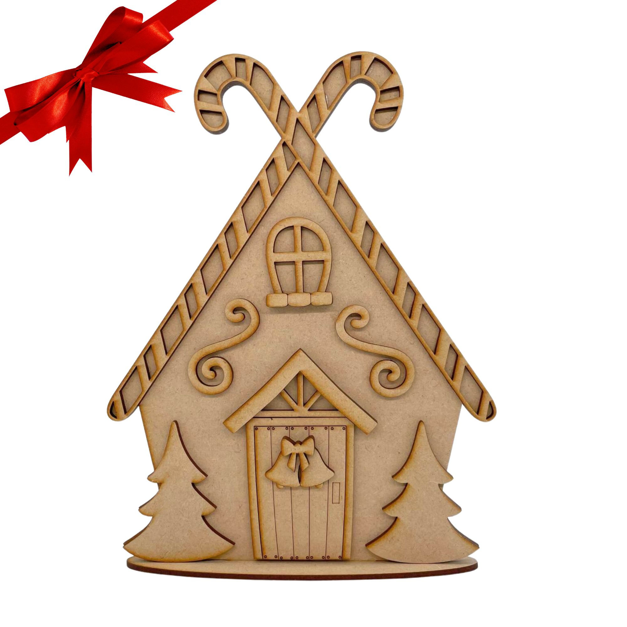 MDF Christmas Whimsical Festive Candy Cane Roof