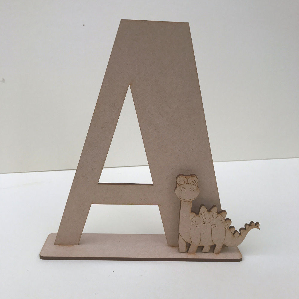 MDF Dinosaur Theme Initial Letter on Stand