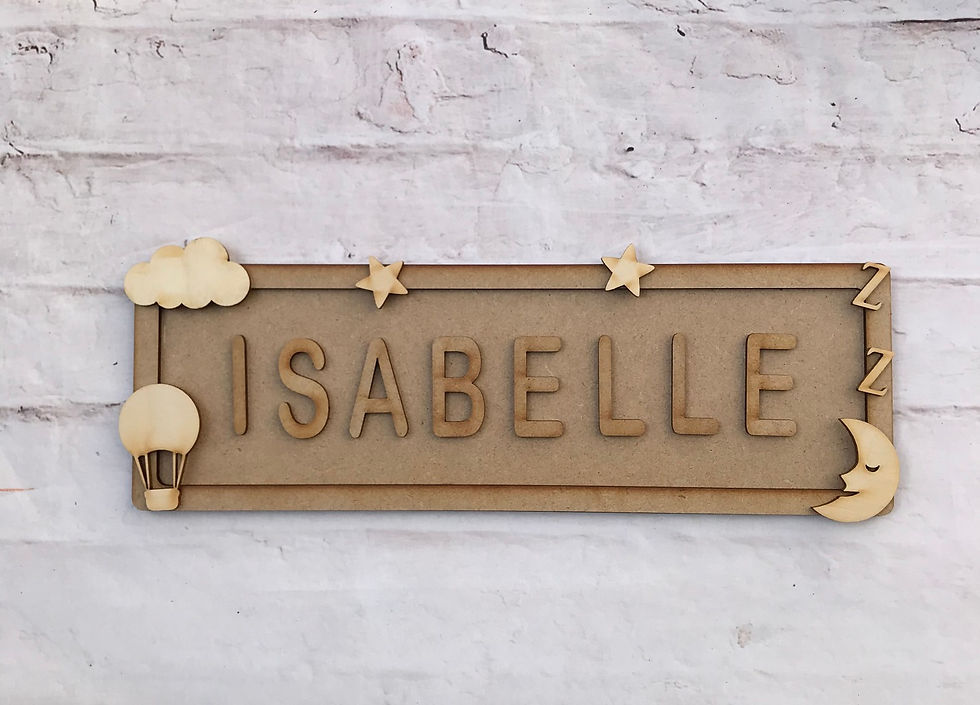 Baby Dream Theme Room Sign Large (up to 10 letters)