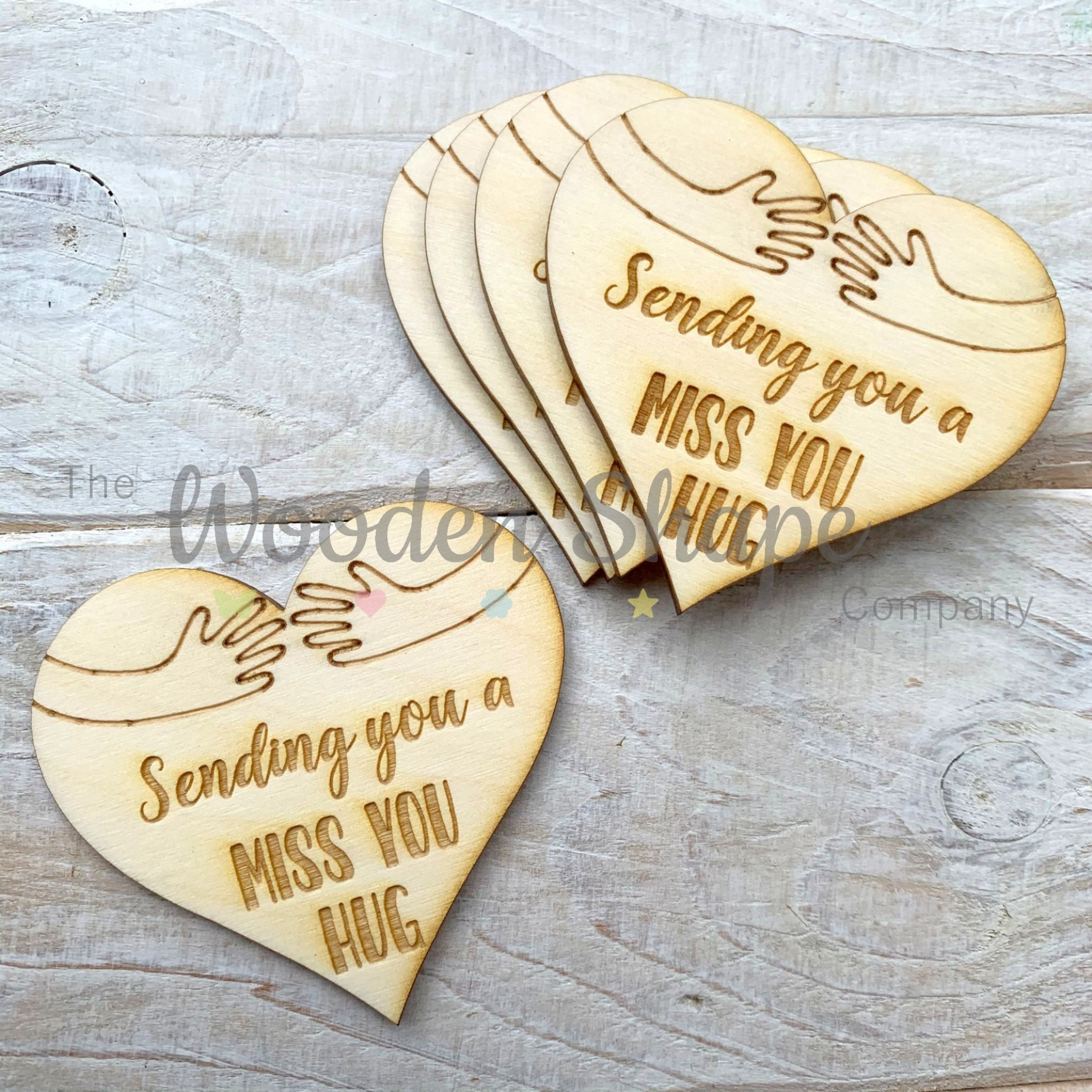 5 Pack Sending you a Miss You Hug Heart