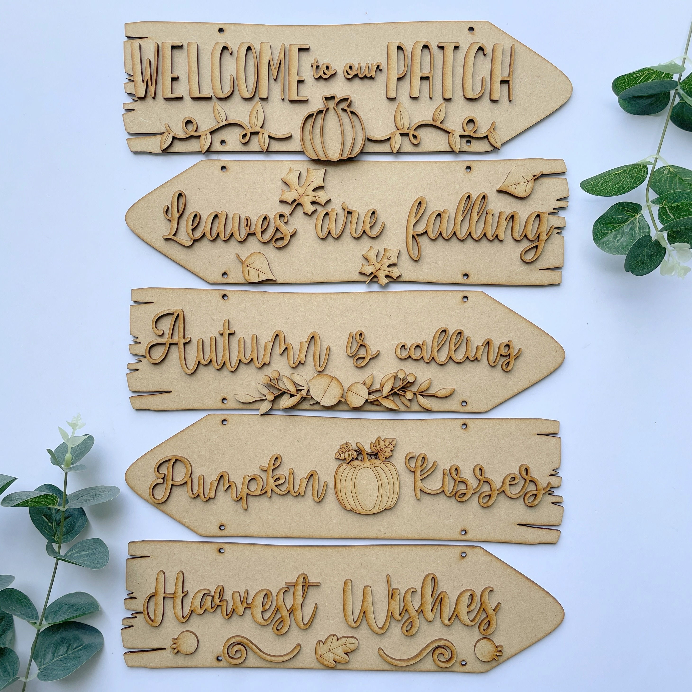 Autumn Pumpkin Theme Direction Sign