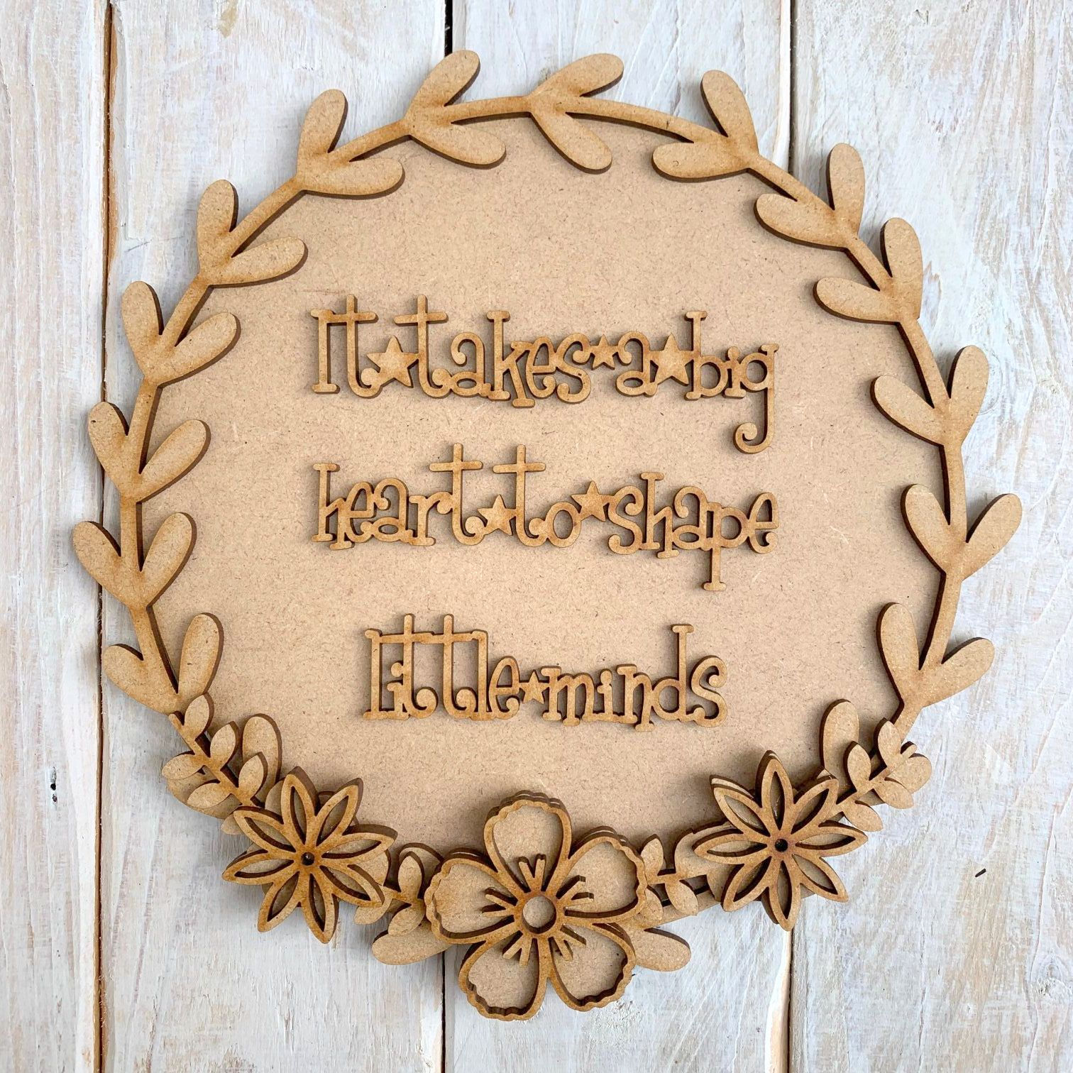 Laurel 2 Layered Hoop Kit Backboard Big Heart