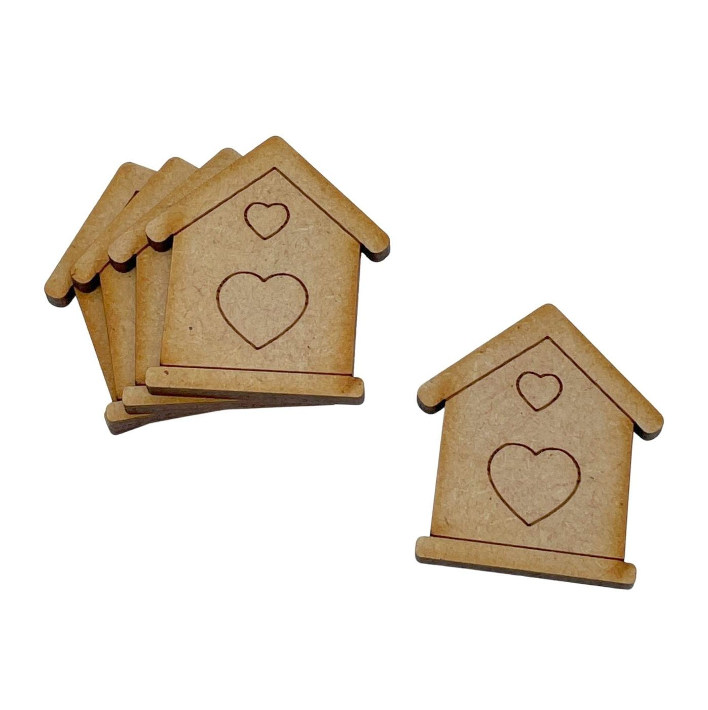 5 Pack MDF Bird House Small