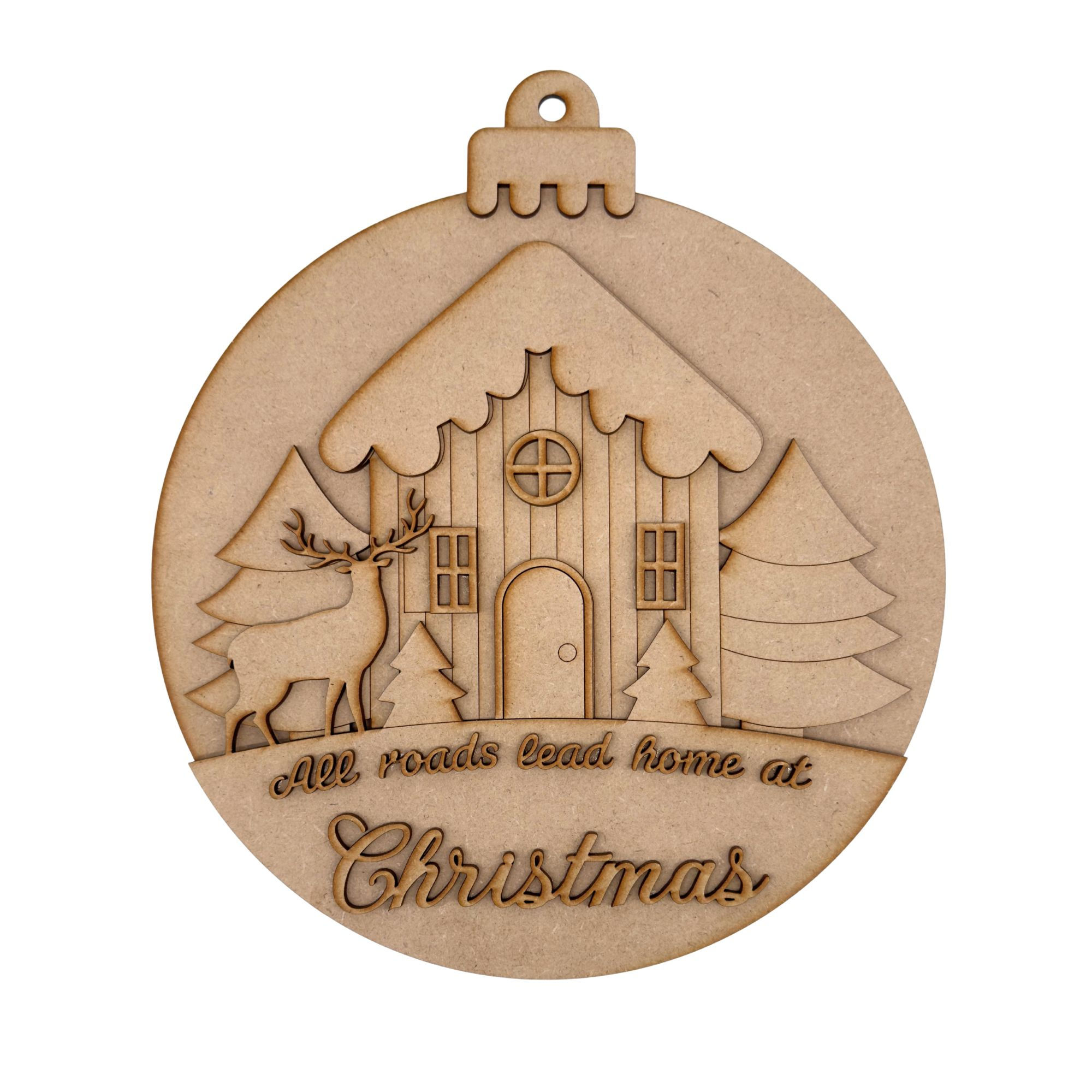Clearance All Roads Lead Home At Christmas Bauble