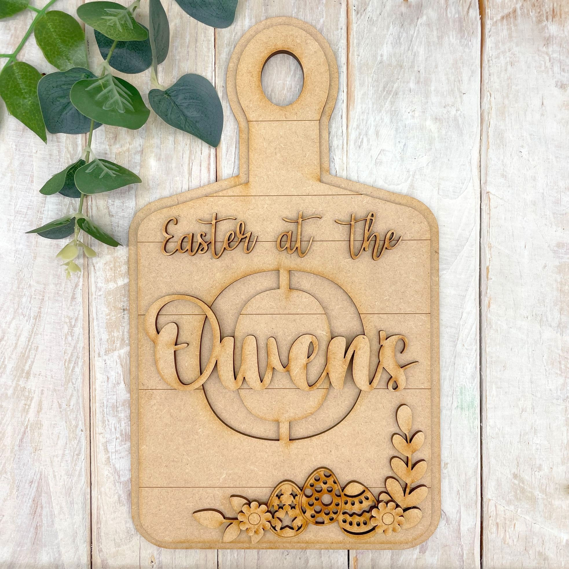 MDF Personalised Family Easter Paddle Board