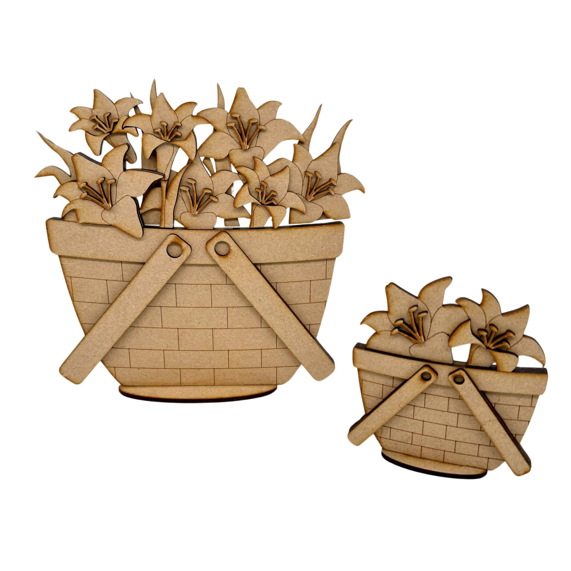 MDF Flower Basket Interchangeable Daffodil