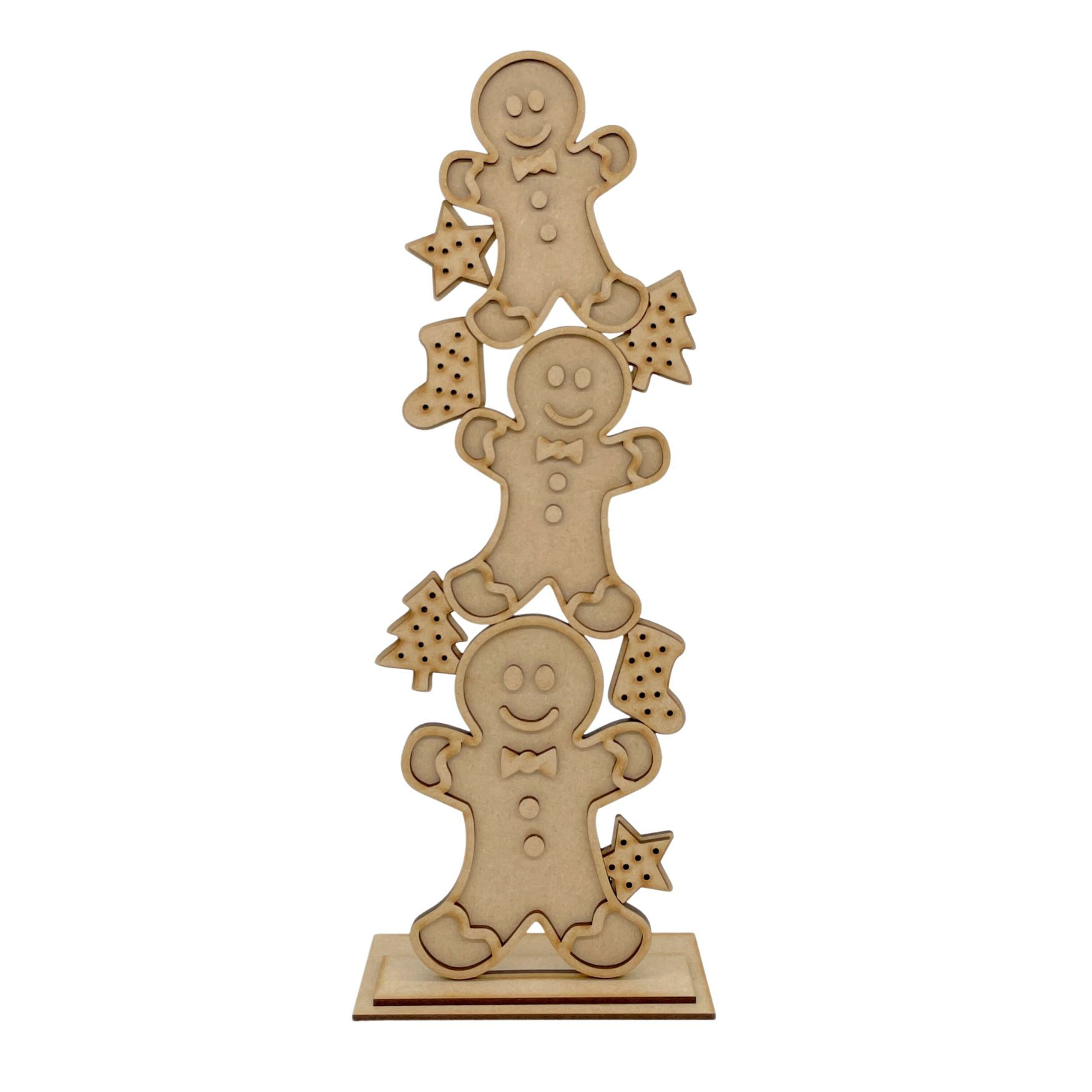 MDF Layered Gingerbread Boy Stack