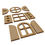 Thumbnail: MDF Fairy Door Window Shutter 3 Sets 9 Pieces