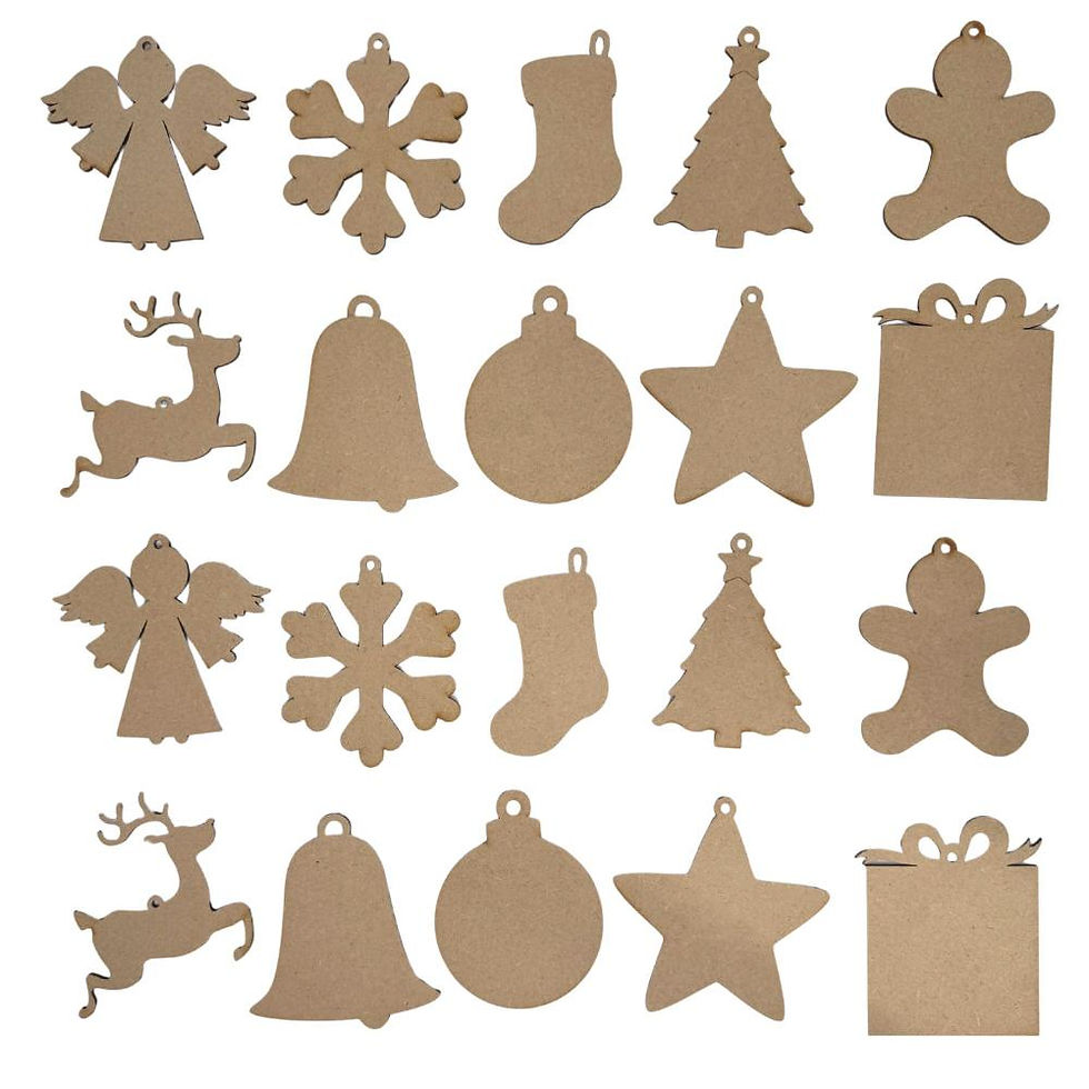 20 Pack Assorted Christmas Baubles Decorations