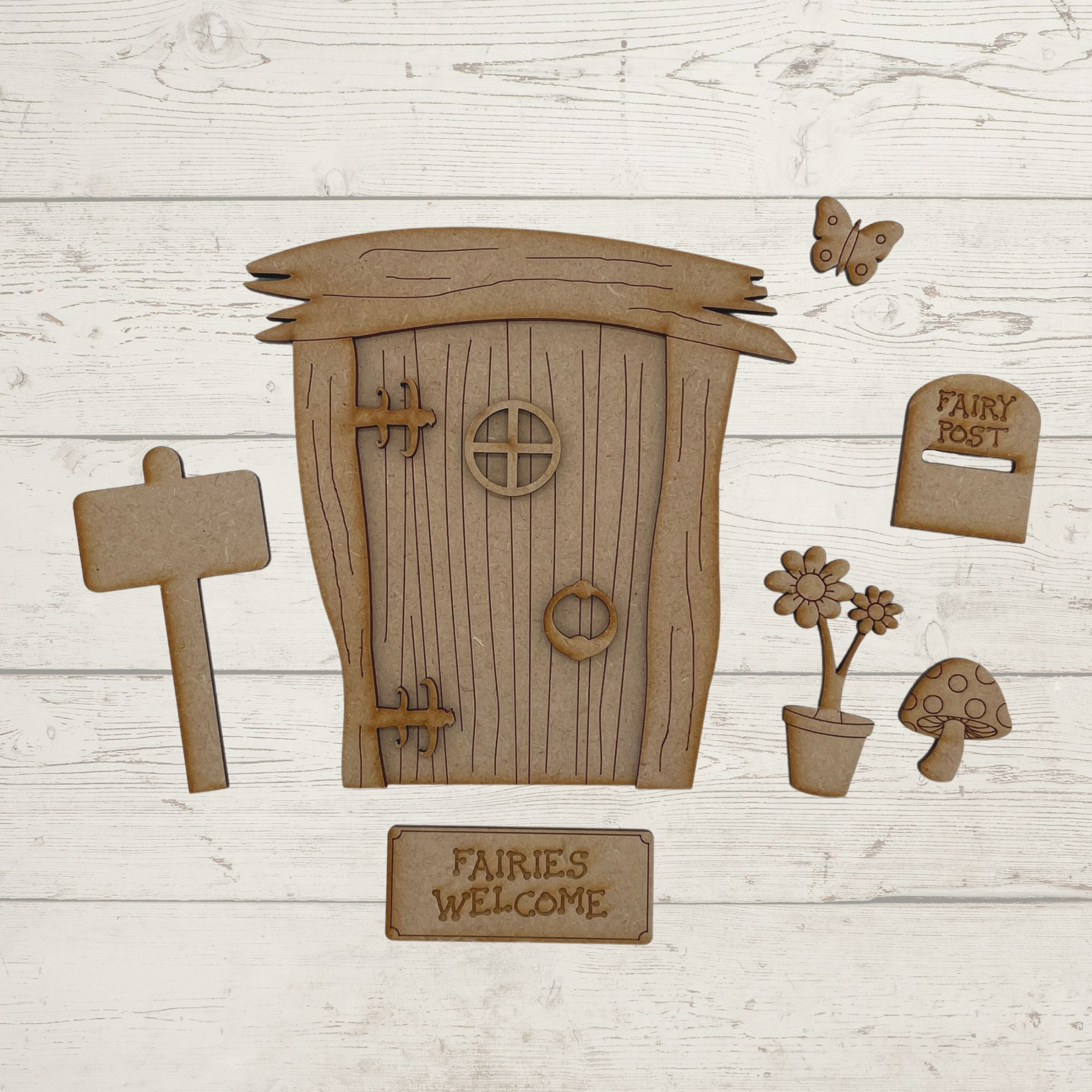 MDF Fairy Door WH