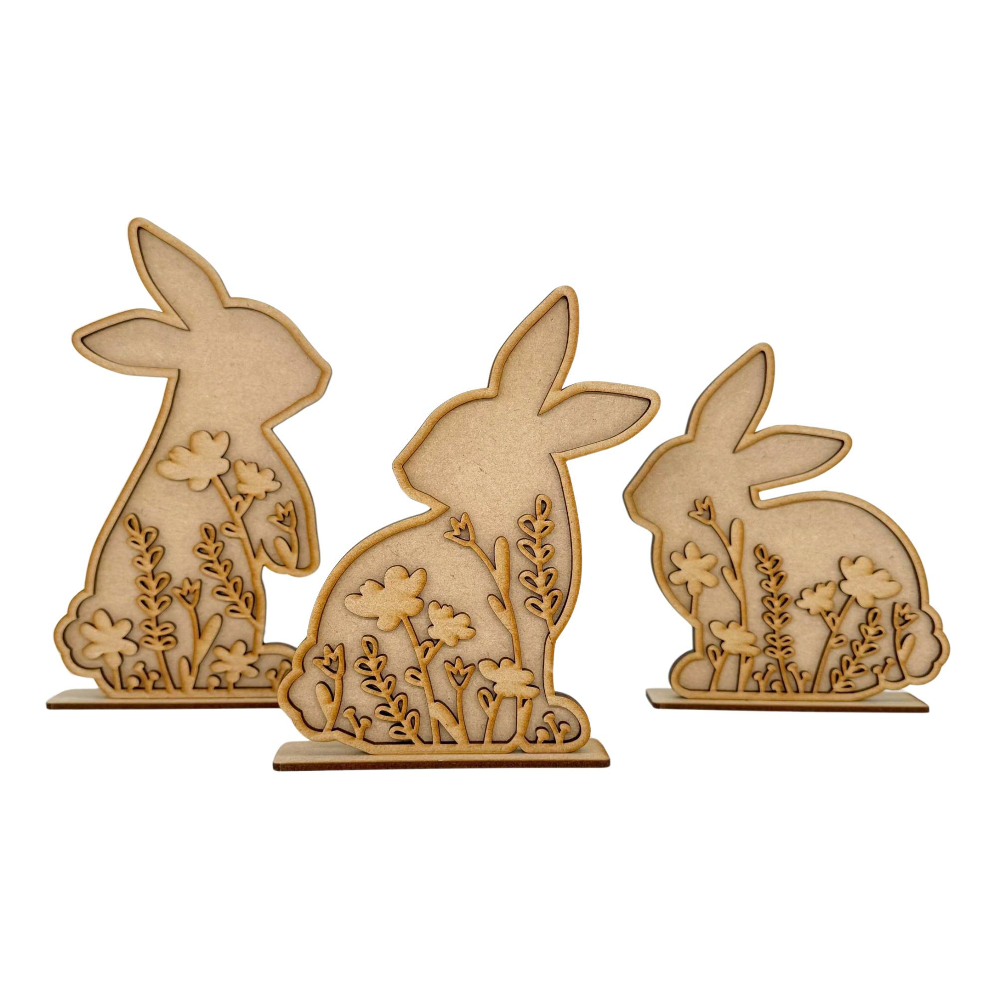 Floral Bunny Stands