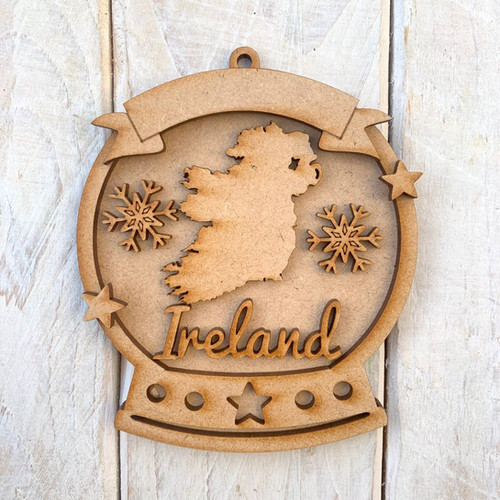 Layered Snow Globe Bauble Ireland