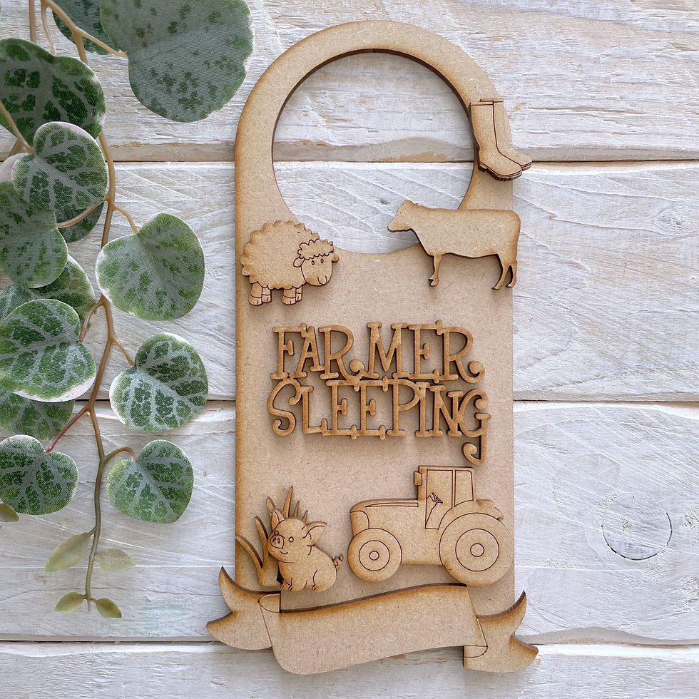 Door Hanger Layered Farm Theme