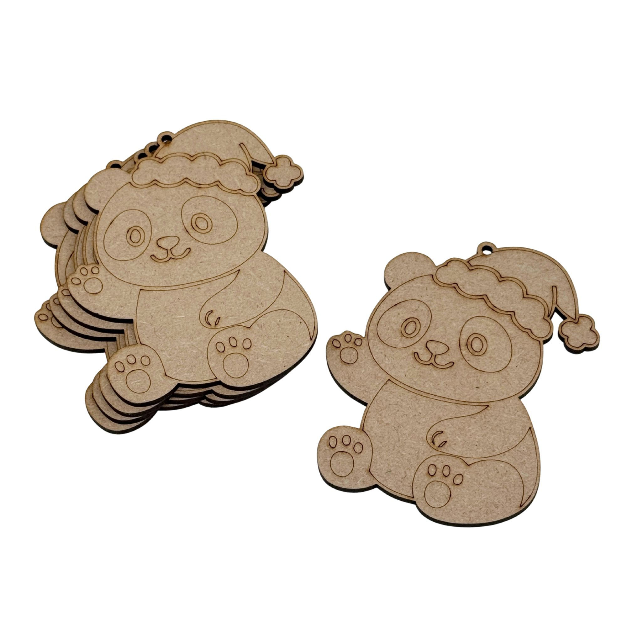 5 Pack Cute Christmas Animal Decoration - Panda