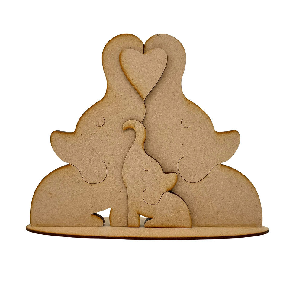 MDF Layered Elephant Family Puzzle Stand Woodenshapecompany mdf-layered-elephant-family-puzzle-stand-woodenshapecompany