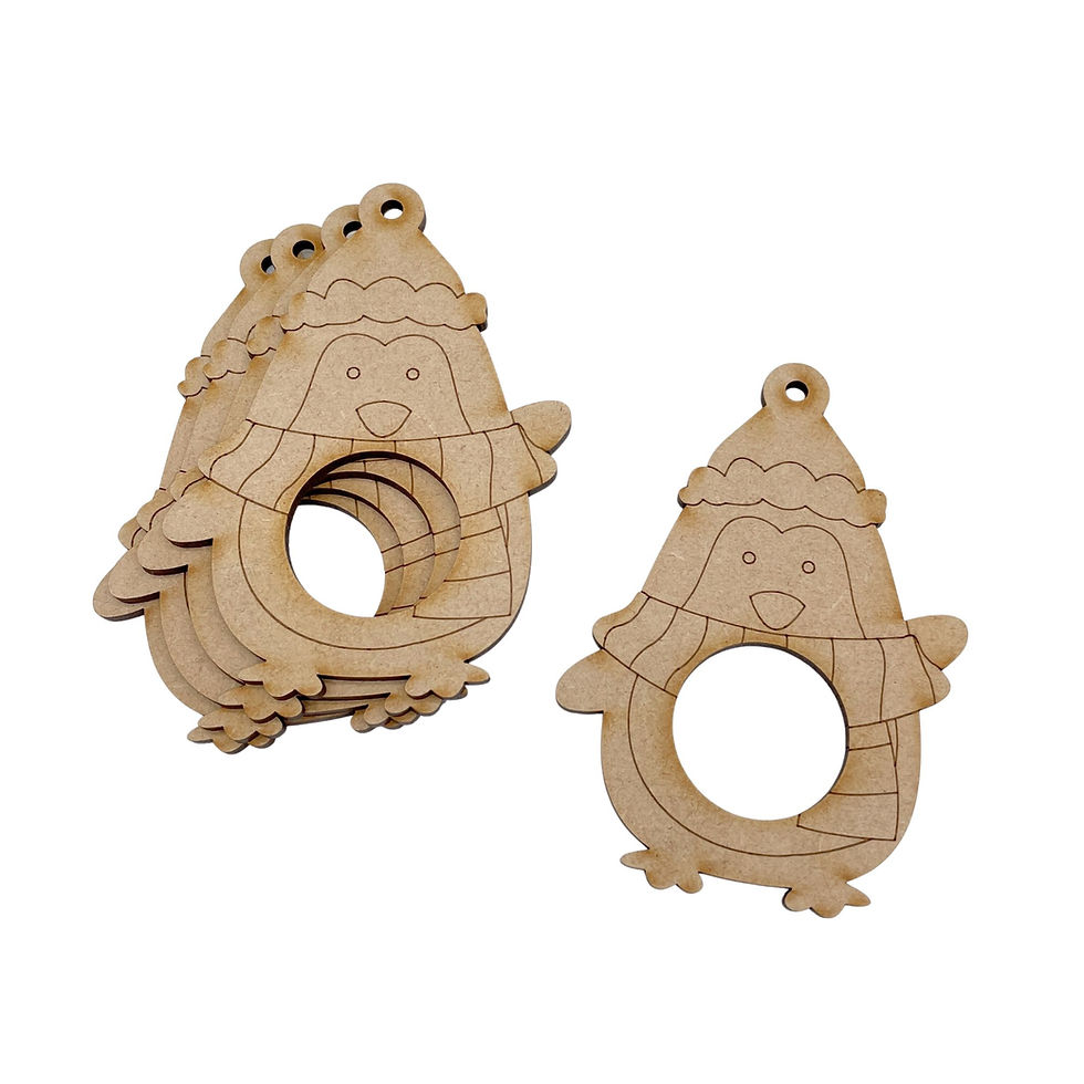 MDF Lindt Chocolate Hanging Decoration Penguin 5 Pack