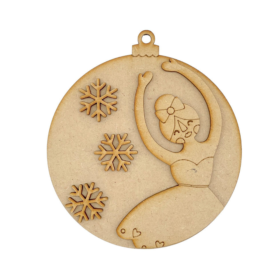 MDF Christmas Nutcracker Theme Bauble Ballerina 2