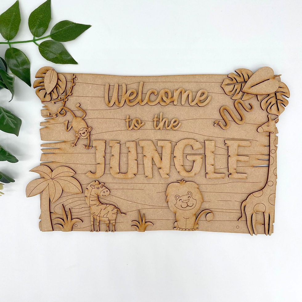 MDF Welcome to the Jungle Sign RWWG