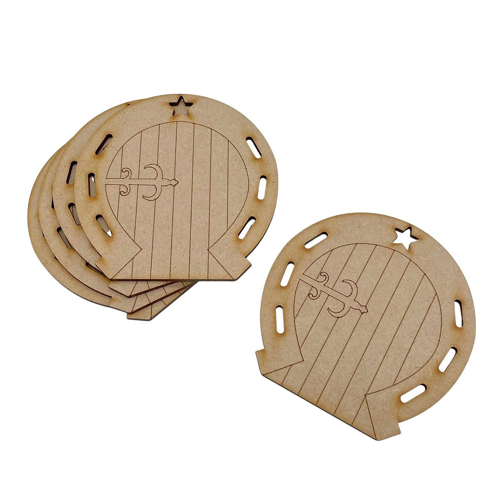 5 Pack MDF Fairy Doors Code Flat Horseshoe